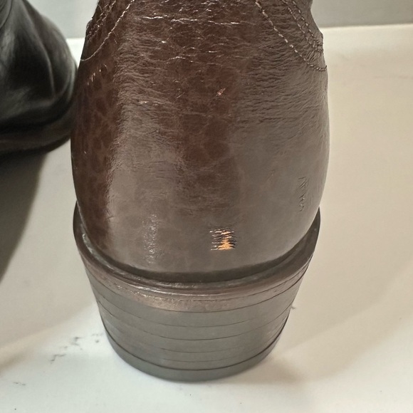 Vintage Dan Post Leather Brown Cowboy Boots Size 10D - Picture 7 of 16